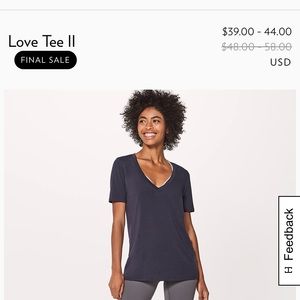 Lululemon Athletica Navy Blue Short Sleeve Shirt